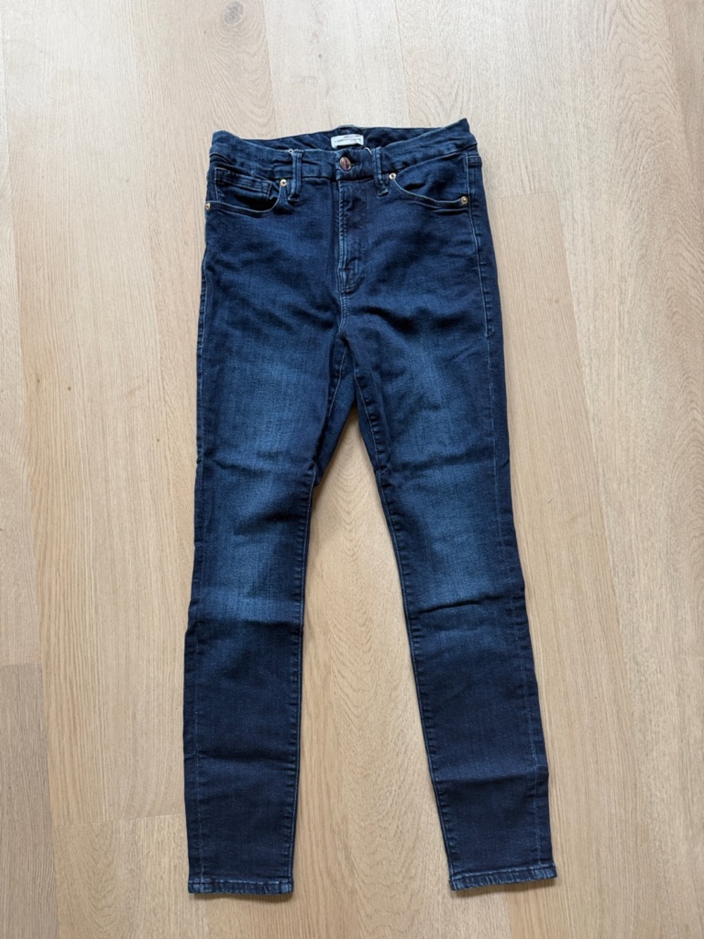 Good American Indigo Skinny Jeans - Sleek Stretch